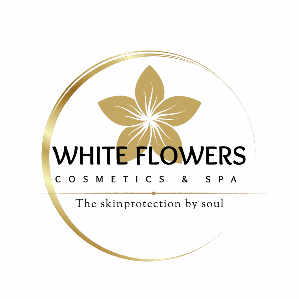 White Flowers Cosmetics & Spa – névadás, logó és mottó –